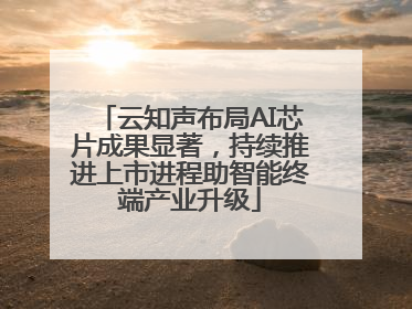 云知声布局AI芯片成果显著，持续推进上市进程助智能终端产业升级