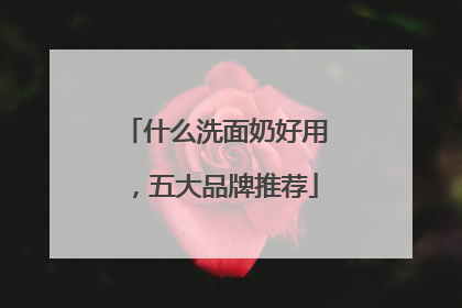 什么洗面奶好用，五大品牌推荐