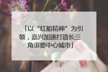 以“红船精神”为引领，嘉兴加速打造长三角重要中心城市