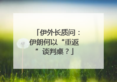 伊外长质问：伊朗何以“重返”谈判桌？