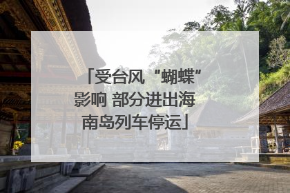 受台风“蝴蝶”影响 部分进出海南岛列车停运