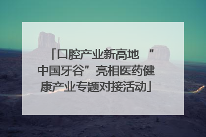 口腔产业新高地 “中国牙谷”亮相医药健康产业专题对接活动
