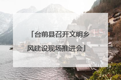 台前县召开文明乡风建设现场推进会