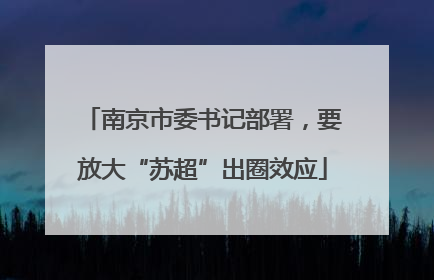 南京市委书记部署，要放大“苏超”出圈效应