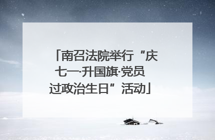 南召法院举行“庆七一·升国旗·党员过政治生日”活动
