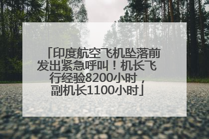 印度航空飞机坠落前发出紧急呼叫！机长飞行经验8200小时，副机长1100小时