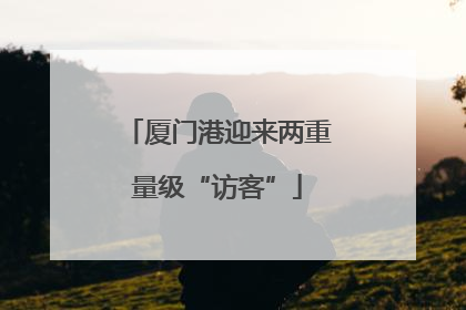 厦门港迎来两重量级“访客”