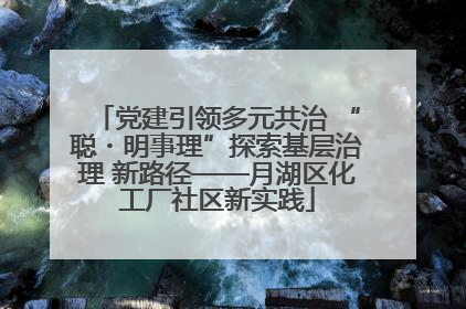 党建引领多元共治 “聪・明事理”探索基层治理 新路径——月湖区化工厂社区新实践