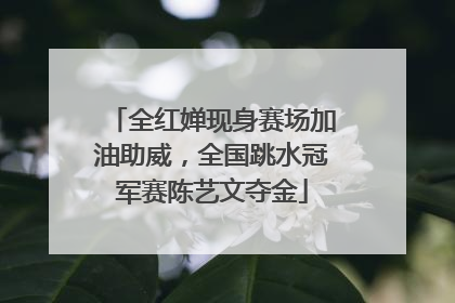 全红婵现身赛场加油助威，全国跳水冠军赛陈艺文夺金