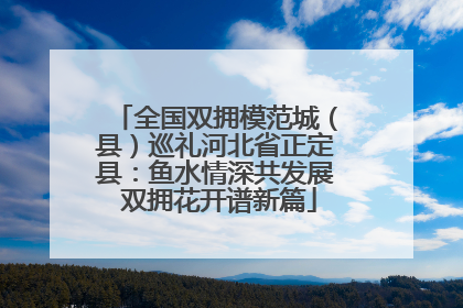 全国双拥模范城（县）巡礼河北省正定县：鱼水情深共发展 双拥花开谱新篇