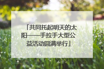 共同托起明天的太阳——手拉手大型公益活动圆满举行