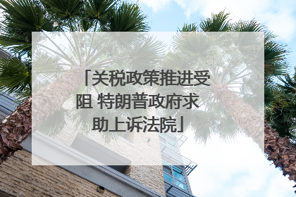 关税政策推进受阻 特朗普政府求助上诉法院