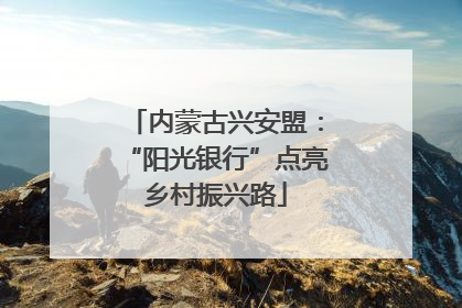 内蒙古兴安盟：“阳光银行”点亮乡村振兴路