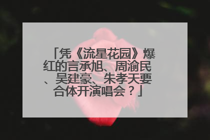 凭《流星花园》爆红的言承旭、周渝民、吴建豪、朱孝天要合体开演唱会？