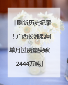 刷新历史纪录！广西长洲船闸单月过货量突破2444万吨