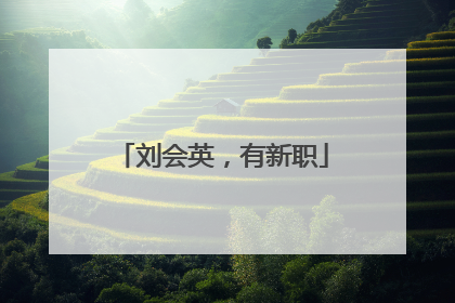 刘会英，有新职