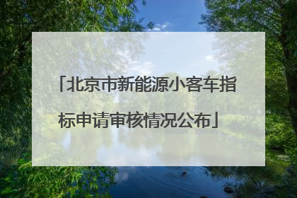 北京市新能源小客车指标申请审核情况公布