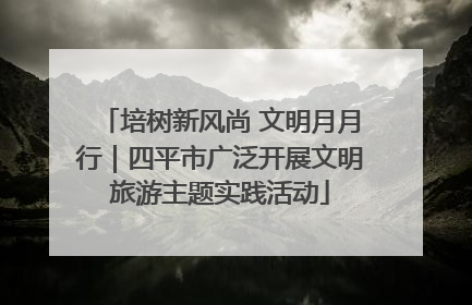 培树新风尚 文明月月行｜四平市广泛开展文明旅游主题实践活动