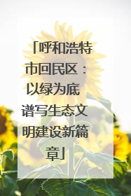 呼和浩特市回民区：以绿为底 谱写生态文明建设新篇章