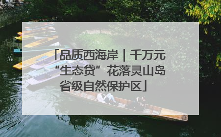 品质西海岸｜千万元“生态贷”花落灵山岛省级自然保护区