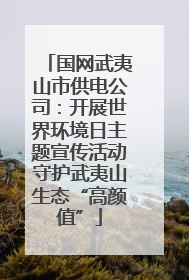国网武夷山市供电公司：开展世界环境日主题宣传活动守护武夷山生态“高颜值”