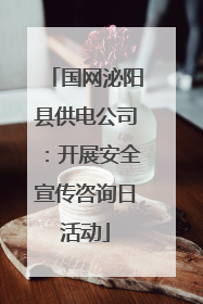 国网泌阳县供电公司：开展安全宣传咨询日活动