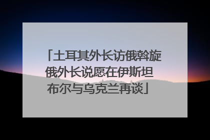 土耳其外长访俄斡旋 俄外长说愿在伊斯坦布尔与乌克兰再谈
