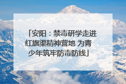 安阳：禁毒研学走进红旗渠精神营地 为青少年筑牢防毒防线