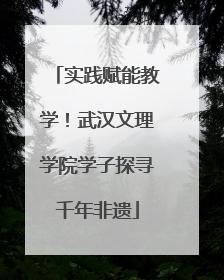 实践赋能教学！武汉文理学院学子探寻千年非遗