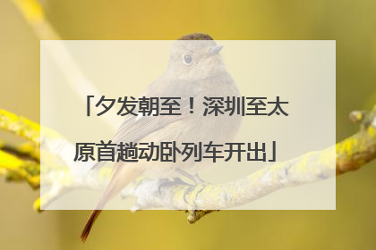 夕发朝至！深圳至太原首趟动卧列车开出