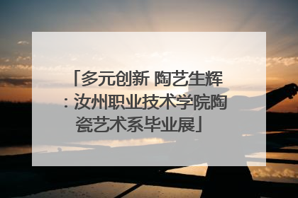 多元创新 陶艺生辉：汝州职业技术学院陶瓷艺术系毕业展