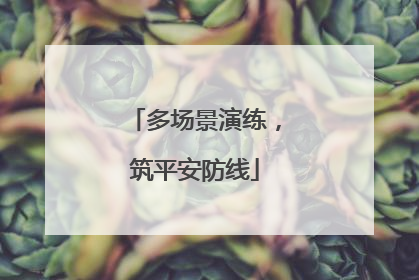 多场景演练，筑平安防线
