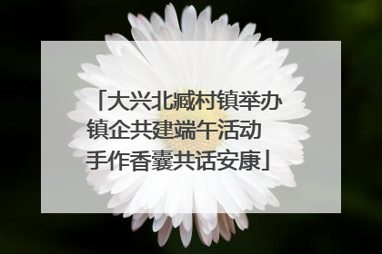 大兴北臧村镇举办镇企共建端午活动 手作香囊共话安康