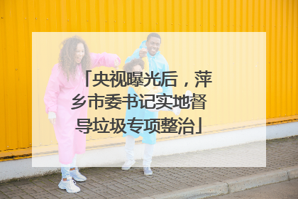 央视曝光后，萍乡市委书记实地督导垃圾专项整治