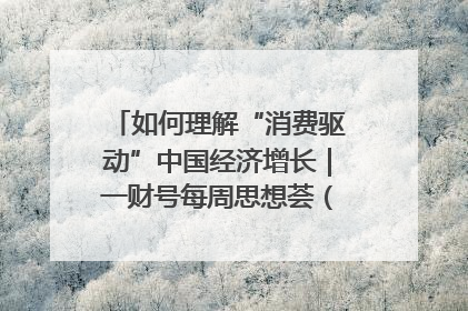 如何理解“消费驱动”中国经济增长｜一财号每周思想荟（第22期）
