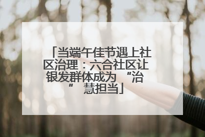 当端午佳节遇上社区治理：六合社区让银发群体成为 “治” 慧担当