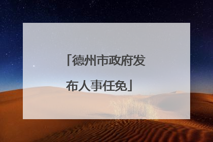 德州市政府发布人事任免