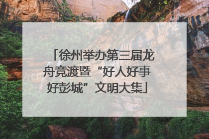 徐州举办第三届龙舟竞渡暨“好人好事好彭城”文明大集