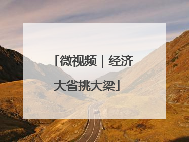 微视频｜经济大省挑大梁