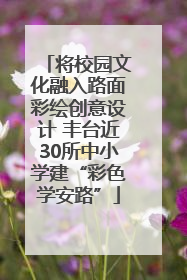 将校园文化融入路面彩绘创意设计 丰台近30所中小学建“彩色学安路”