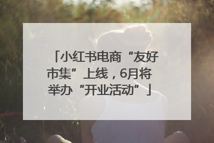 小红书电商“友好市集”上线，6月将举办“开业活动”