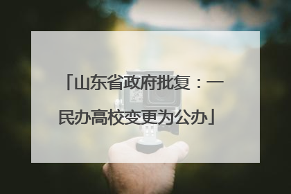 山东省政府批复：一民办高校变更为公办