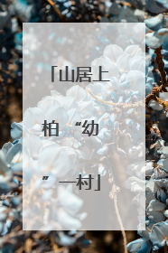 山居上柏 “幼”一村