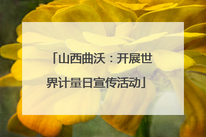 山西曲沃：开展世界计量日宣传活动