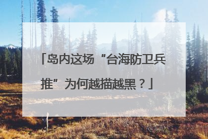岛内这场“台海防卫兵推”为何越描越黑？