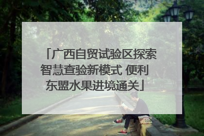 广西自贸试验区探索智慧查验新模式 便利东盟水果进境通关
