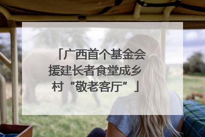广西首个基金会援建长者食堂成乡村“敬老客厅”