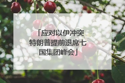 应对以伊冲突 特朗普提前退席七国集团峰会