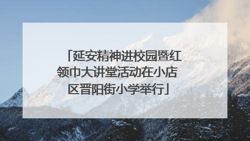 延安精神进校园暨红领巾大讲堂活动在小店区晋阳街小学举行