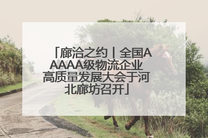 廊洽之约丨全国AAAAA级物流企业高质量发展大会于河北廊坊召开